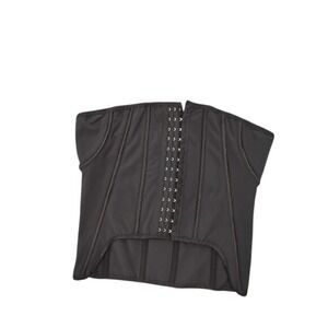 Womens Black Underbust Corset Cincher Waist Trainer XL